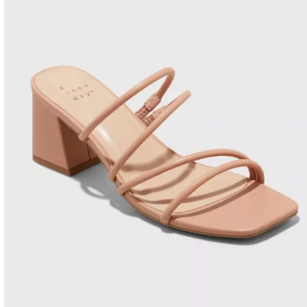 New A New Day Women's Blakely Mule High Heels light brown sandals tan size 11